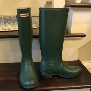Hunter Rain Boots GREEN SZ 7